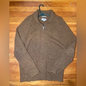 Wallace & Barnes (J Crew) zip up wool sweater